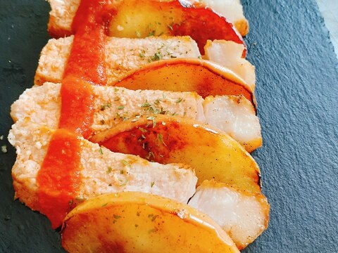 【赤ワインに合う】豚肉とりんごのソテー